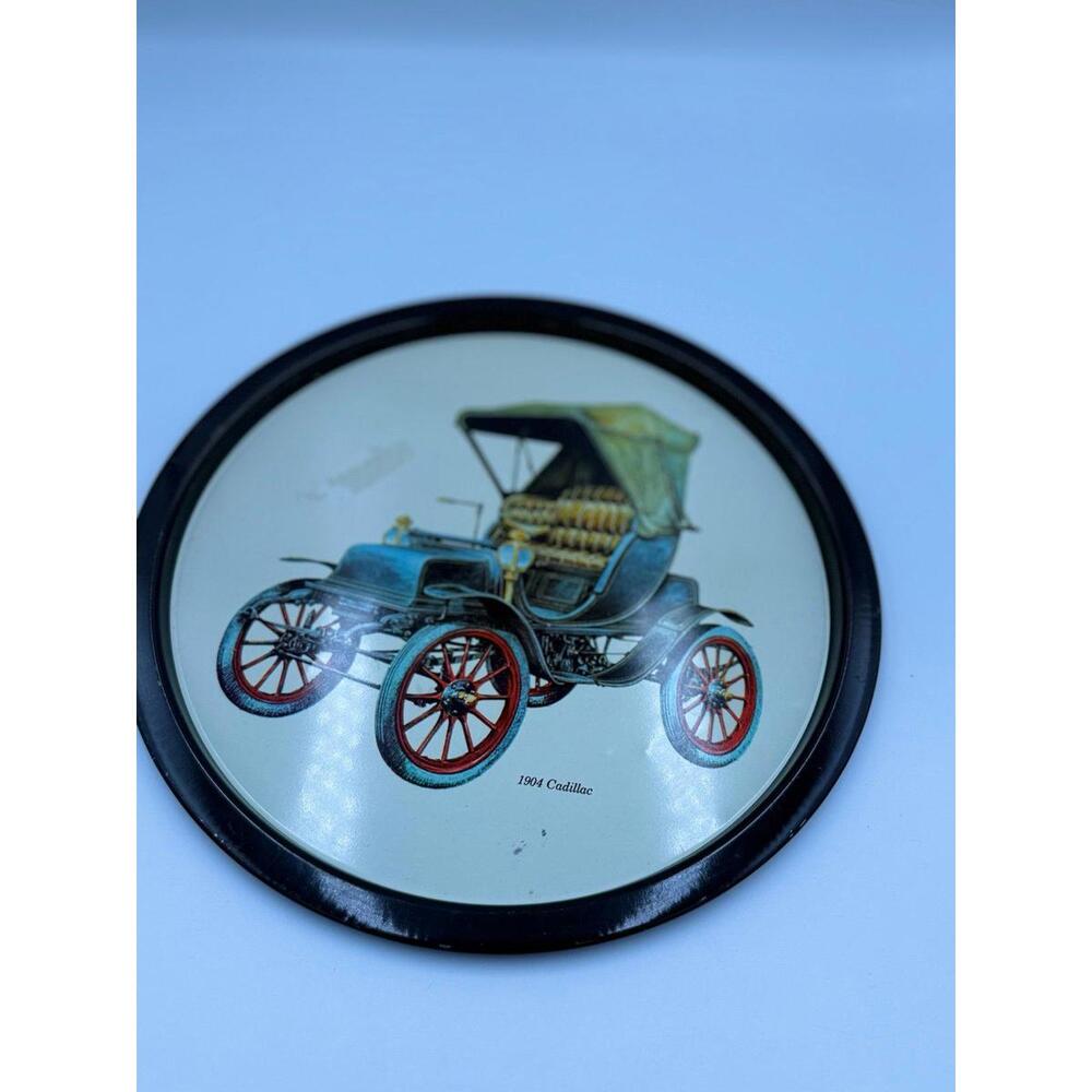 Vintage 1904 Blue Cadillac Serving Tray